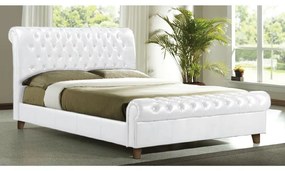HARMONY Κρεβάτι Διπλό για Στρώμα 160x200cm, PU Άσπρο  169x240x104cm [-Άσπρο-] [-PU - PVC - Bonded Leather-] Ε8052,1