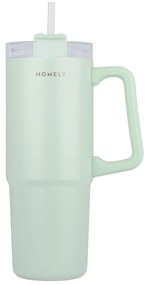 Κούπα Θερμός Με Λαβή & Καλαμάκι 900ml Homely Tumbler Seafoam 01-34559