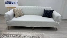 Stewehome Σετ καλύμματα καναπέ από πολυεστέρα και βαμβάκι με ριγέ σχέδιο 180x230 cm