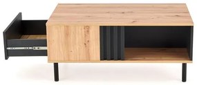 SONIA coffe table, artisan oak / black