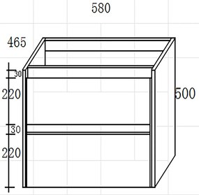 Πάγκος μπάνιου με Νιπτήρα EVELYN 80 Καφέ 80x50x50 εκ.