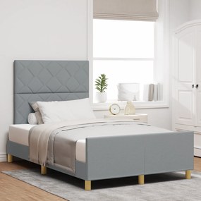 vidaXL Κρεβάτι σε Φωτεινό Γκρι 120x200 εκ. Υφασμάτινο