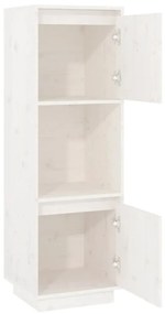 Ντουλάπι Ψηλό Λευκό 38 x 35 x 117 εκ. από Μασίφ Ξύλο Πεύκου - Λευκό