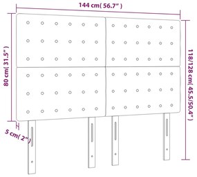 ΚΕΦΑΛΑΡΙ ΚΡΕΒΑΤΙΟΥ LED ΣΚΟΥΡΟ ΚΑΦΕ 144X5X118/128ΕΚ. ΥΦΑΣΜΑΤΙΝΟ 3122859