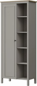 Βιβλιοθήκη Γκρι / Δρυς PEBEN 71x39.5x179.5