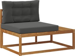 vidaXL Σειρά Καναπέ Εξωτερικού 3 Τεμάχιο Φυσικό και Ανθρακί