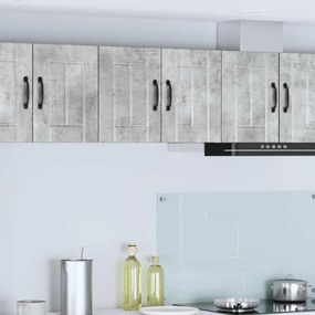 vidaXL Ντουλάπα Τοίχου LUCCA 2 τμχ. Γκρι Σκυροδέματος