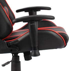 vidaXL Καρέκλα Gaming Περιστρεφόμενη Κόκκινη από PVC