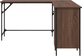 vidaXL Γραφείο Καφέ Δρυς 141x141x75 εκ. από Επεξεργασμένο Ξύλο