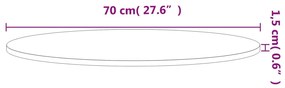 ΕΠΙΦΑΝΕΙΑ ΤΡΑΠΕΖΙΟΥ ΣΤΡΟΓΓΥΛΗ Ø70X1,5 ΕΚ. ΜΑΣΙΦ ΞΥΛΟ ΟΞΙΑΣ 355931