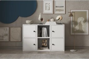 Stewehome Κονσόλα με τέσσερις πόρτες και ράφι Λευκό 97x30x65 cm