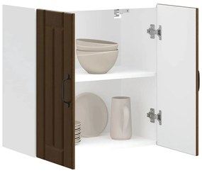 ντουλάπι τοίχου κουζίνας "Lucca" Καφέ δρυς καπλαμά ξύλινο