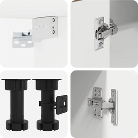 vidaXL Μονάδα κουζίνας LUCCA 8 pcs Καπνισμένο Ξύλο Δρυός