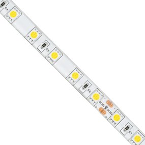 GloboStar® 70321 Ταινία LED SMD 5050 5m 14.4W/m 60LED/m 1512 lm/m 120° DC 24V Αδιάβροχη IP65 Φυσικό Λευκό 4500K - 5 Χρόνια Εγγύηση