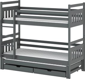 SEWERYN 80x200 graphite bunk bed Lano Furniture