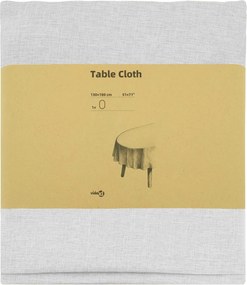 vidaXL Ύφασμα Τραπέζης Λευκό 130 x 180 εκ. Ωοειδής