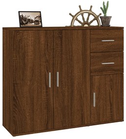 vidaXL Μπουφές Καφέ Δρυς 91x29,5x75 εκ. από Επεξεργασμένο Ξύλο