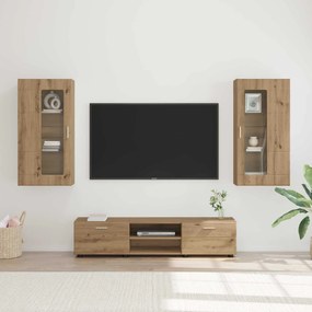 vidaXL Σετ επίπλου τηλεόρασης FLORIN 3 pcs Artisan Oak