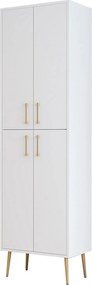 Παπουτσοθήκη Λευκό / Χρυσό BERLIN 60x35x202