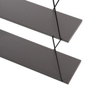 ΒΙΒΛΙΟΘΗΚΗ ΜΙΝΙ TARS HM2241.20 ΓΚΡΙ ΜΕΛΑΜΙΝΗ-ΜΑΥΡΕΣ ΜΕΤΑΛ. ΒΕΡΓΕΣ 65x22-24x146Υεκ. (1 Τεμμάχια)