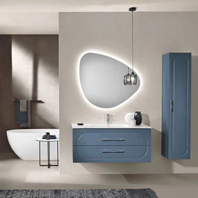 Έπιπλο Μπάνιου Νιπτήρα Caspio Με Καθρέπτη Spirit CASPIO122SPIRIT 122x47x52cm/89x100cm Blue Bluelife Mdf