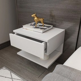 Κομοδίνο Λευκό SABIGE 45x36.8x31.4