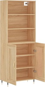 vidaXL Ντουλάπι Sonoma δρυς 69,5 x 34 x 180 εκ. από Επεξεργασμένο Ξύλο