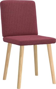 vidaXL Καρέκλες Τραπεζαρίας 2 τεμ. Μπορντό Υφασμάτινες