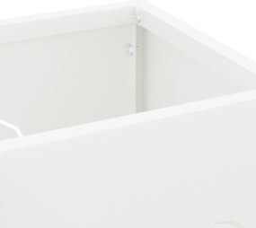 vidaXL Βάση Ομπρελών Λευκή Μέταλλο Συμπαγής Ορθογώνια Σύγχρονη