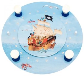 Φωτιστικό Οροφής Μπλε Πειρατικό Καράβι Capt'n Sharky 130797 Elobra-130797-Μπλε 130797