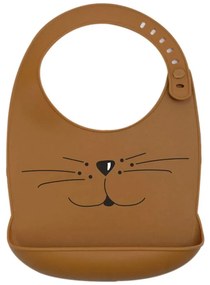 Σαλιάρα Σιλικόνης (18x28) Trois Kilos Sept Cat Σοκολά 55-8085420