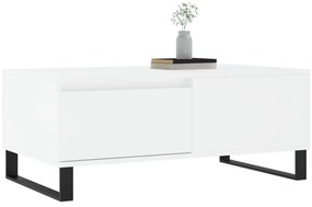 vidaXL Τραπεζάκι Σαλονιού Λευκό 90 x 50 x 36,5 εκ. Επεξεργασμένο Ξύλο