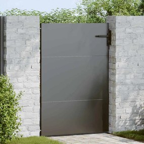 vidaXL Πύλη Κήπου Μαύρο 105 x 125 cm Ατσάλι με Επικάλυψη Πούδρας