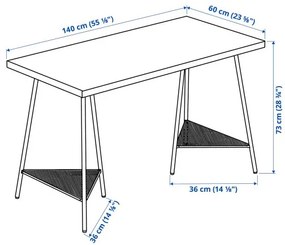 MALSKYTT/TILLSLAG γραφείο, 140x60 cm 594.177.99