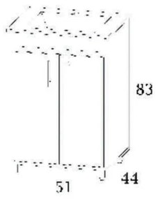 Πάγκος SAVINA CEMENT 55 S3BSA055CE0 51x44x83cm, Νιπτήρας 55x46