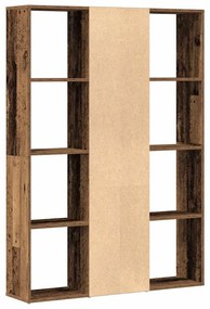 vidaXL Διαχωριστικό/Βιβλιοθήκη Παλιό Ξύλο 100x24x140εκ από Μοριοσανίδα
