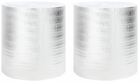 Ανακλαστήρας θερμότητας καλοριφέρ 2 pcs Ασημί 25 x 0,5 m