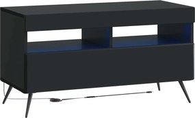 vidaXL 5 Τεμάχια LED Τηλεοπτικού Ντουλαπιού Μαύρο Επεξεργασμένο Ξύλο