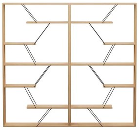 Βιβλιοθήκη Tars sonoma-μαύρο 168x24x157εκ 168x24x157 εκ.