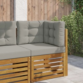 vidaXL Μαξιλάρι Καναπέ Εξωτερικού Χώρου 3 pcs Γκρι Πολυεστέρας