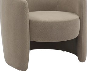 Πολυθρόνα Barken pakoworld ύφασμα σε γκρι-μπεζ απόχρωση 77x74.5x73εκ