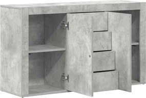vidaXL Πλαϊνό γραφείο Σκυρόδεμα Γκρι 120 x 36 x 69 εκ