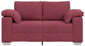 vidaXL Καναπές με μαξιλάρι Μπορντό 160 x 77 x 82 εκ ύφασμα