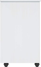 vidaXL Κινητό Ντουλάπι 34 x 39 x 65,5 cm Στερεό ξύλο πεύκου Λευκό