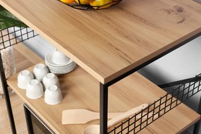 Ντουλάπι Μαύρο / Πεύκο BAFRO 60x45x124