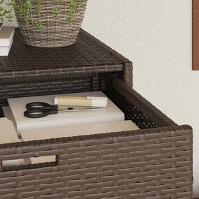 vidaXL Ντουλάπι Αποθήκευσης Κήπου Καφέ 105x55x113 εκ. Συνθετικό Ρατάν