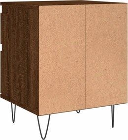 vidaXL Κομοδίνα 2 τεμ. Καφέ Δρυς 40 x 35 x 50 εκ. από Επεξεργ. Ξύλο