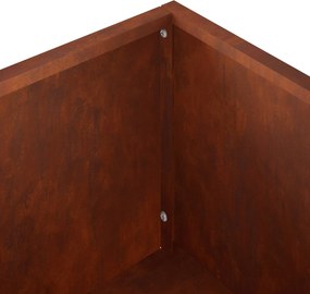 vidaXL Γλάστρα Κήπου Σκ rusty 100 x 20 x 49 εκ
