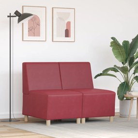 vidaXL Καναπέδες 2 pcs Μπορντό 55 x 74 x 82 εκ. Τεχνητό δέρμα