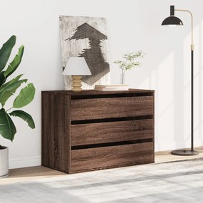 vidaXL Συρταριέρα Καφέ Δρυς 80x41x58 εκ. από Επεξεργ. Ξύλο